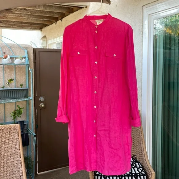 chinese dress ladies Celine linen Dress  D'MOUR